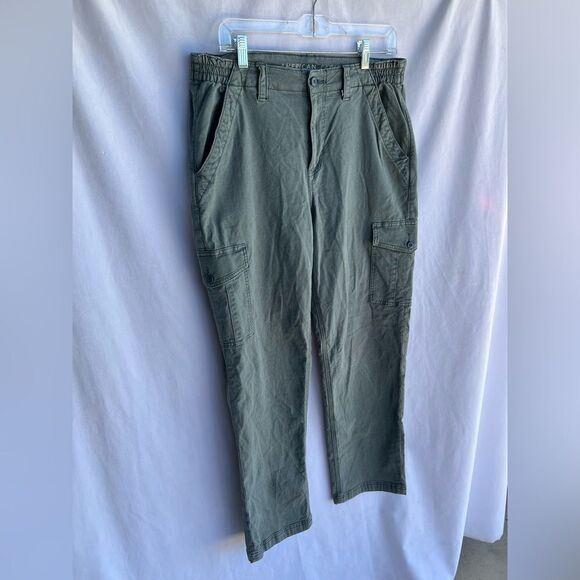 American Eagle Women’s Stretch High Rise Cargo Pant Straight Leg size 12 - Picture 3 of 8